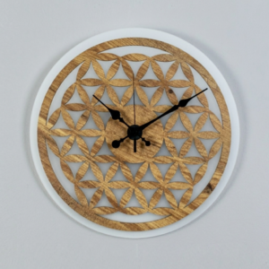 Loravien Quadrant Wall Clock | Wood & Plexiglass Modern Series